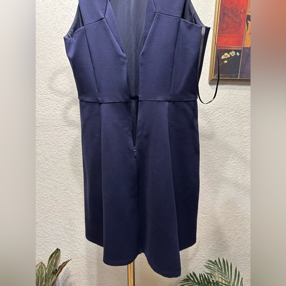 Halston heritage navy mini dress size 4 - Picture 7 of 11